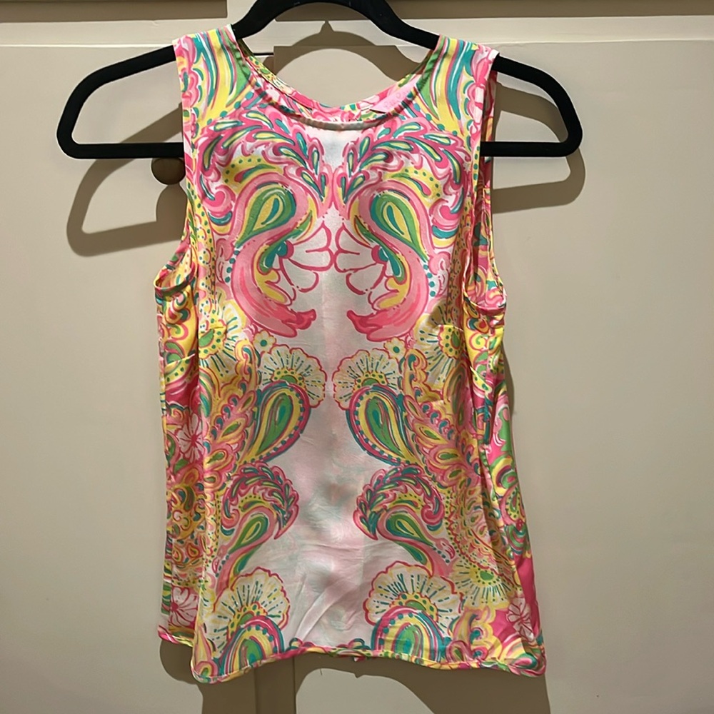 Lilly Pulitzer sleeveless silk top